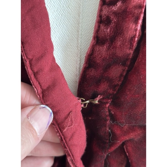 Anthropologie Somerset Maxi Dress XS Small Red Velvet Party Going Out Boho Chic - Picture 7 of 7